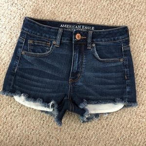 American Eagle high rise denim cutoff shorts